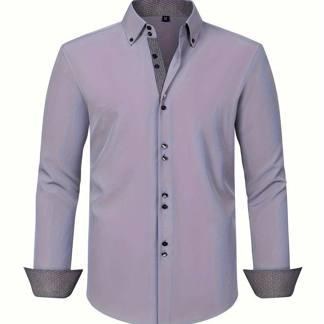 MOREL & LAURENT PARIS | CHEMISE ÉLÉGANTE LÉGÈRE AVEC DÉTAILS CONTRASTÉS
