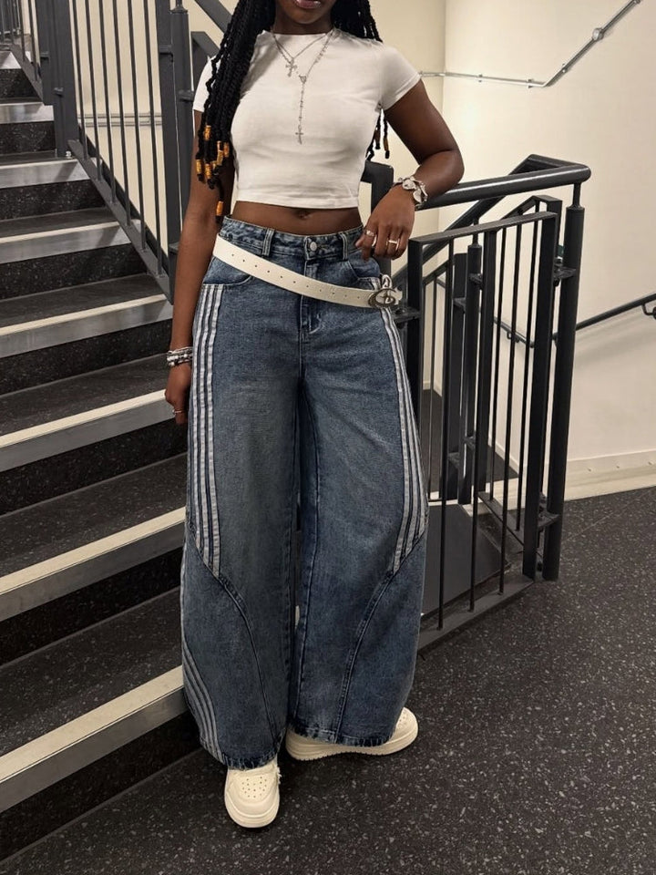 Amora™ | Le Jean Wide-Leg au caractère urbain