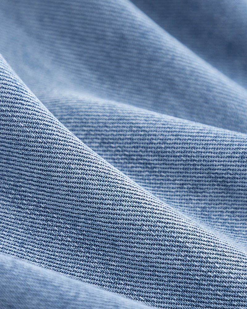 Sara | Veste en denim et suède camel