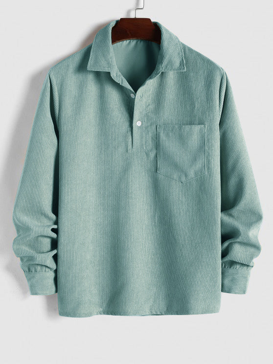 MOREL & LAURENT PARIS | CHEMISE MANCHES LONGUES DEMI-BOUTONS POUR HOMME