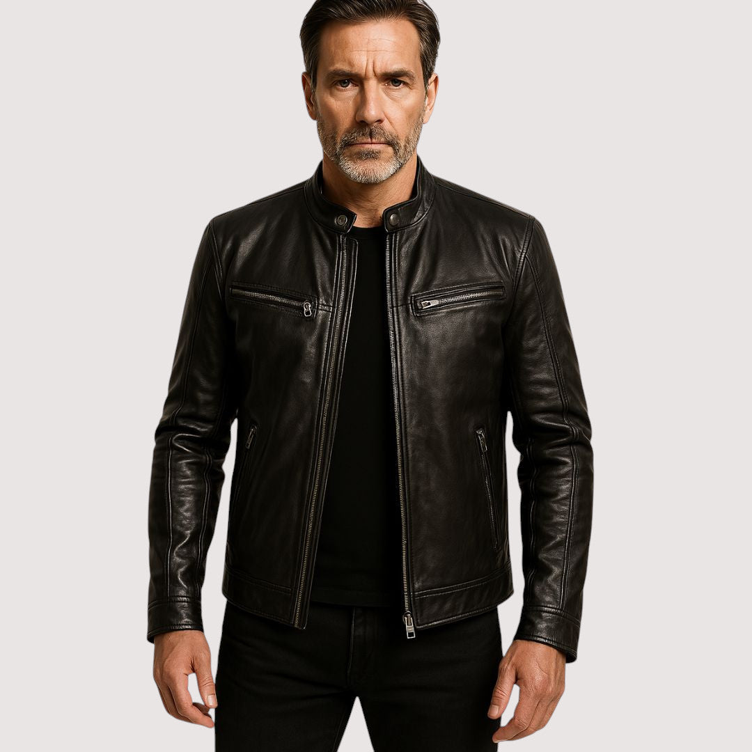 MOREL & LAURENT PARIS | VESTE EN CUIR HAUT DE GAMME ÉLÉGANTE POUR HOMME