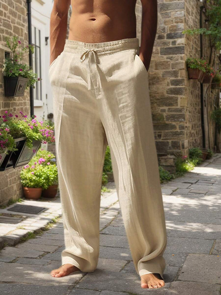 MOREL & LAURENT PARIS | PANTALON LÉGER EN LIN AVEC CORDON