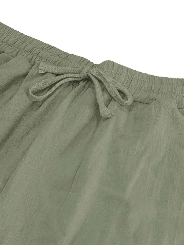 MOREL & LAURENT PARIS | PANTALON LÉGER EN LIN AVEC CORDON