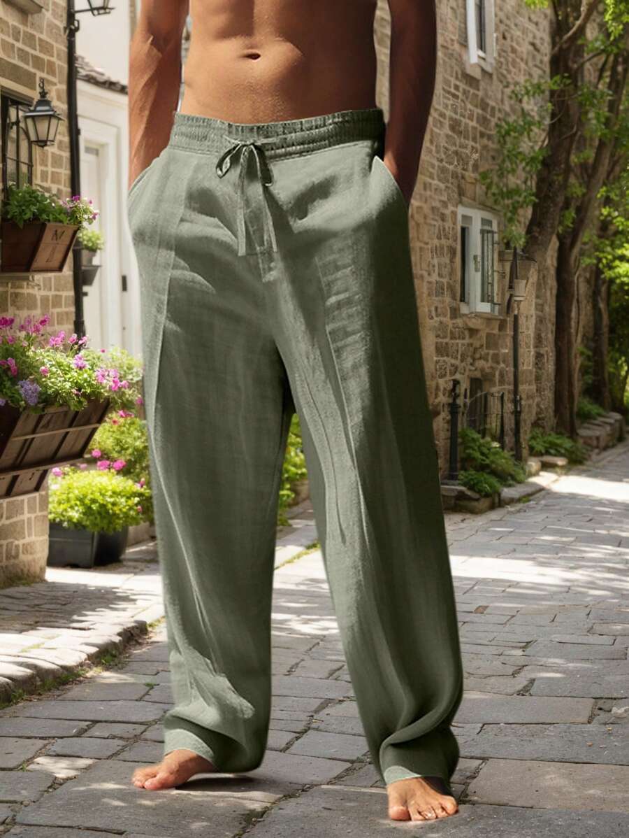 MOREL & LAURENT PARIS | PANTALON LÉGER EN LIN AVEC CORDON