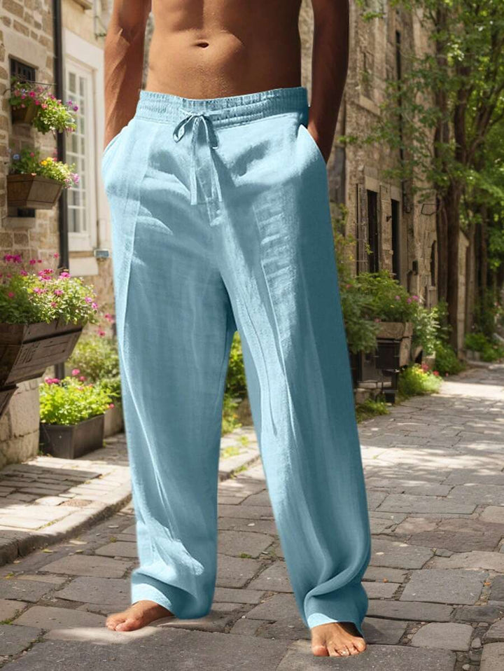 MOREL & LAURENT PARIS | PANTALON LÉGER EN LIN AVEC CORDON