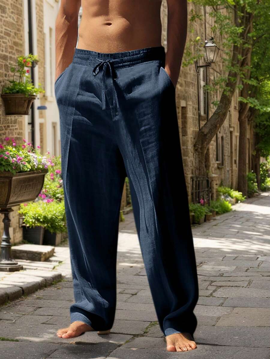 MOREL & LAURENT PARIS | PANTALON LÉGER EN LIN AVEC CORDON