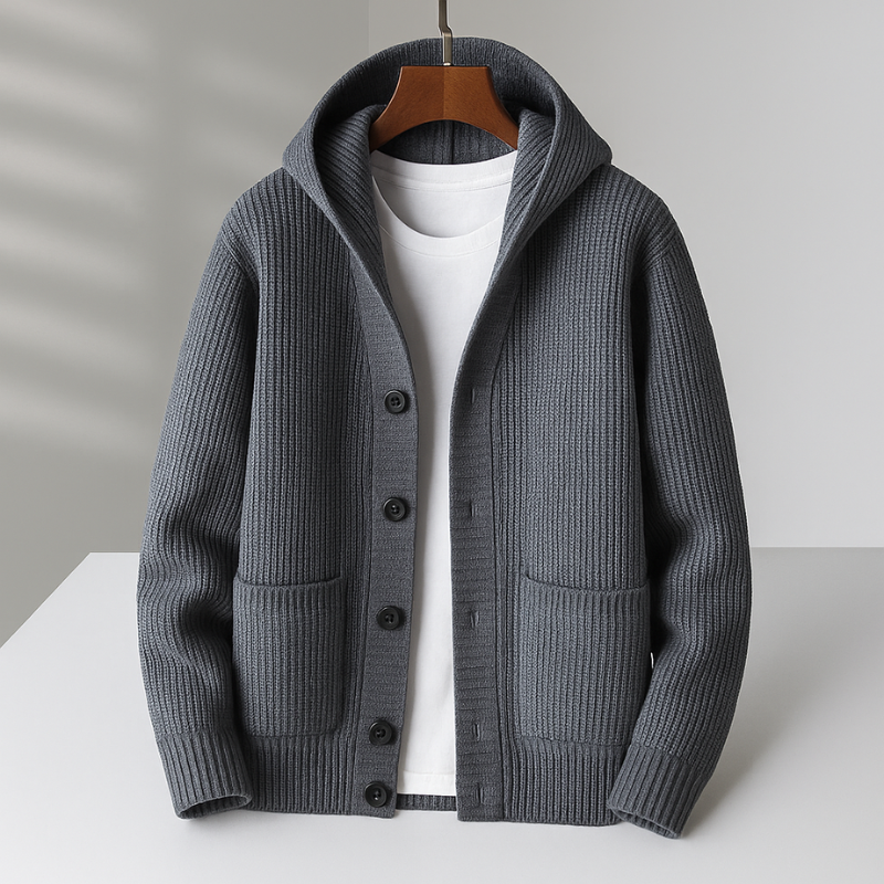 MOREL & LAURENT PARIS | CARDIGAN À CAPUCHE POUR HOMME