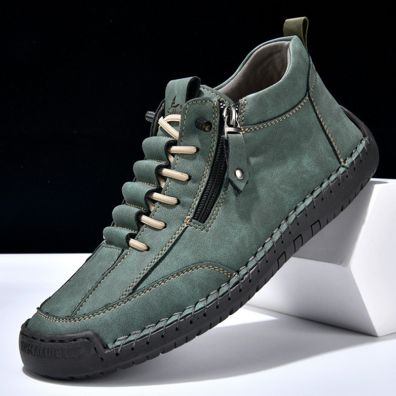 MOREL & LAURENT PARIS | CHAUSSURES EN NABUK AVEC ZIP POUR HOMME
