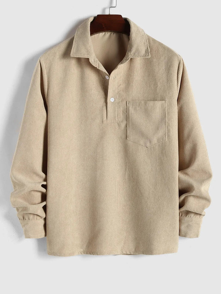 MOREL & LAURENT PARIS | CHEMISE MANCHES LONGUES DEMI-BOUTONS POUR HOMME
