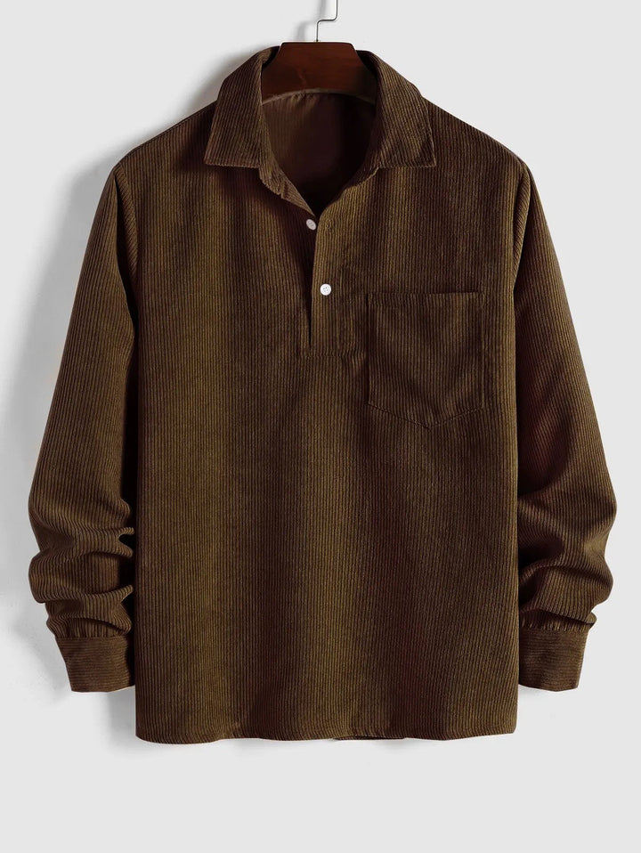 MOREL & LAURENT PARIS | CHEMISE MANCHES LONGUES DEMI-BOUTONS POUR HOMME
