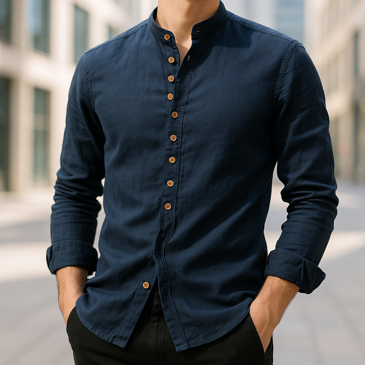 MOREL & LAURENT PARIS | CHEMISE EN LIN ET COTON POUR HOMME