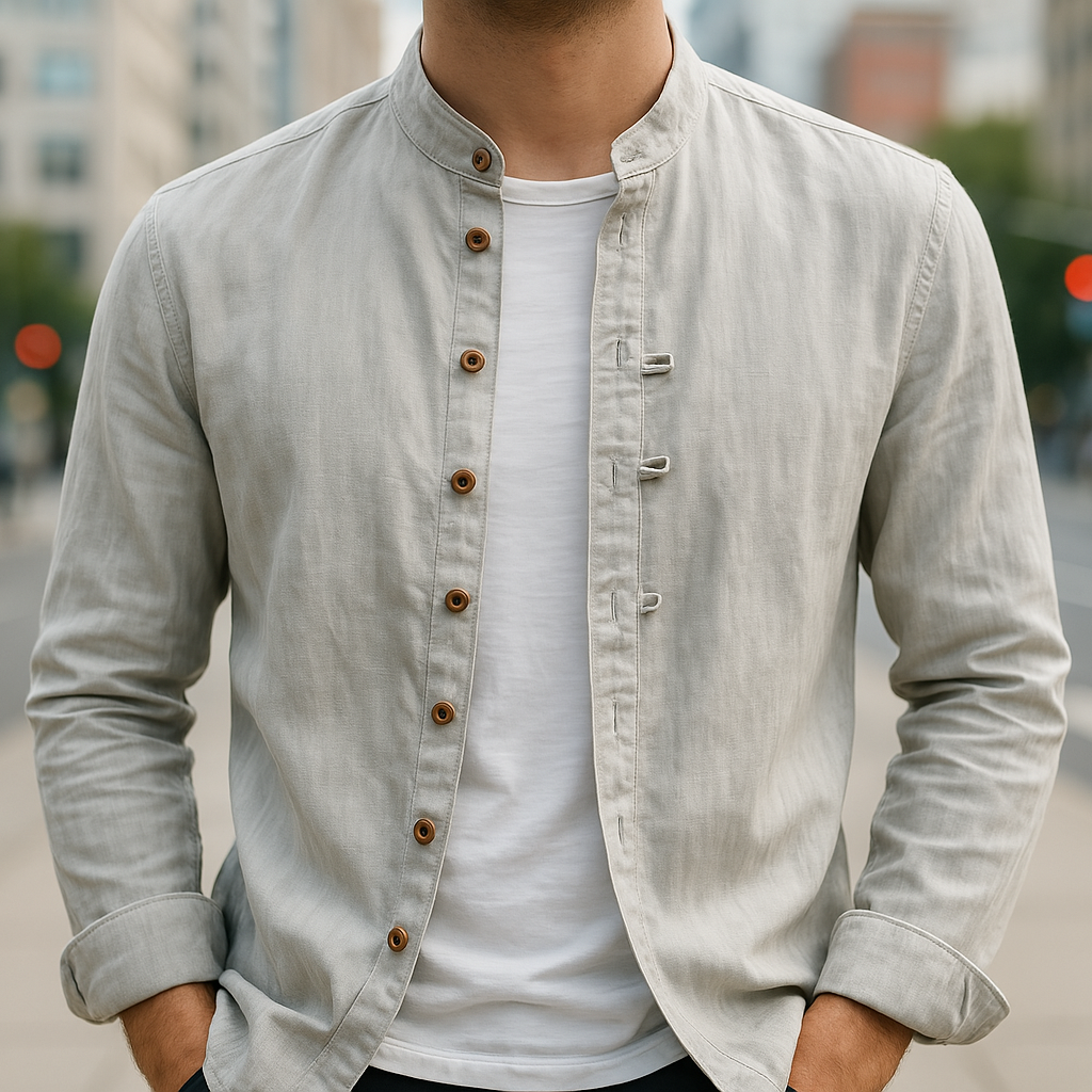 MOREL & LAURENT PARIS | CHEMISE EN LIN ET COTON POUR HOMME