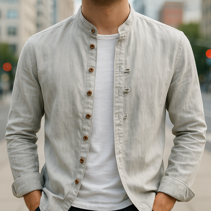 MOREL & LAURENT PARIS | CHEMISE EN LIN ET COTON POUR HOMME