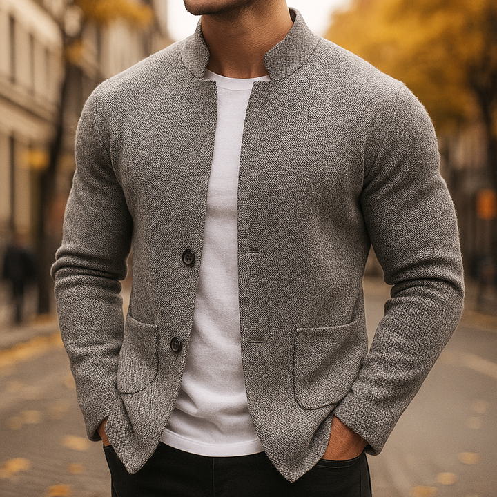 MOREL & LAURENT PARIS | CARDIGAN EN LAINE TRICOTÉE POUR HOMME