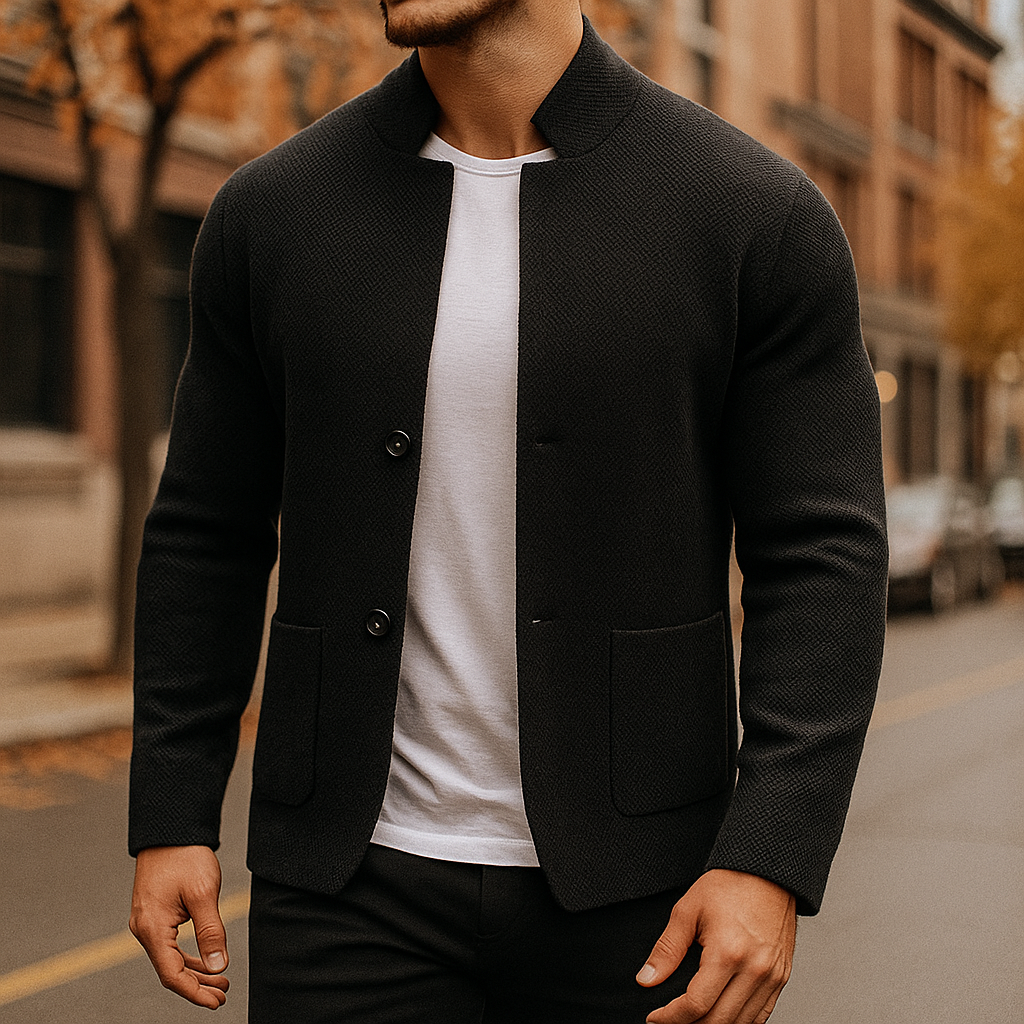 MOREL & LAURENT PARIS | CARDIGAN EN LAINE TRICOTÉE POUR HOMME