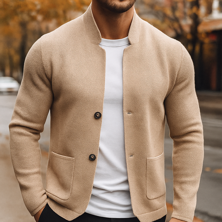 MOREL & LAURENT PARIS | CARDIGAN EN LAINE TRICOTÉE POUR HOMME