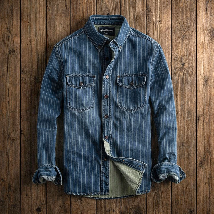 MOREL & LAURENT PARIS | CHEMISE À RAYURES MANCHES LONGUES POUR HOMME