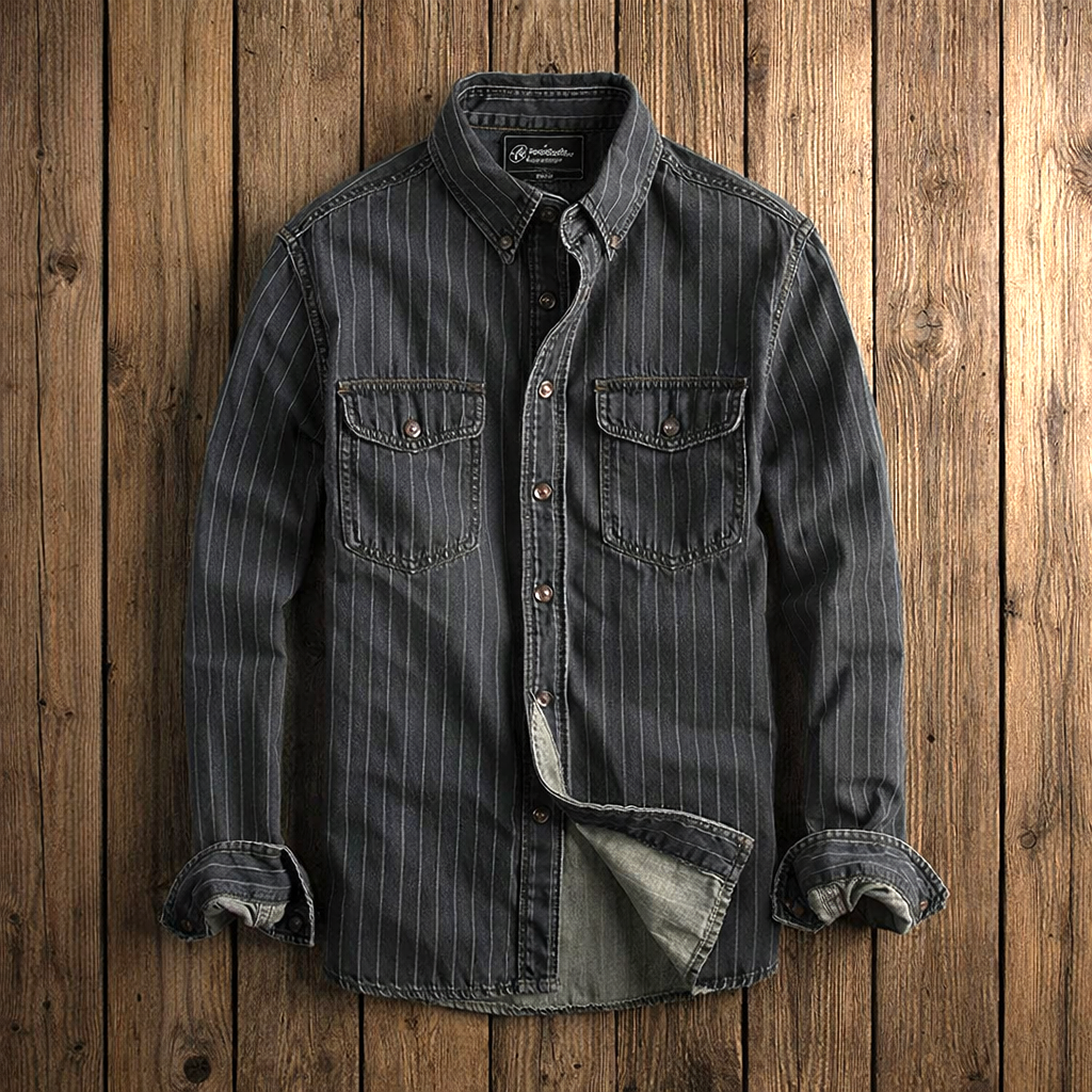 MOREL & LAURENT PARIS | CHEMISE À RAYURES MANCHES LONGUES POUR HOMME