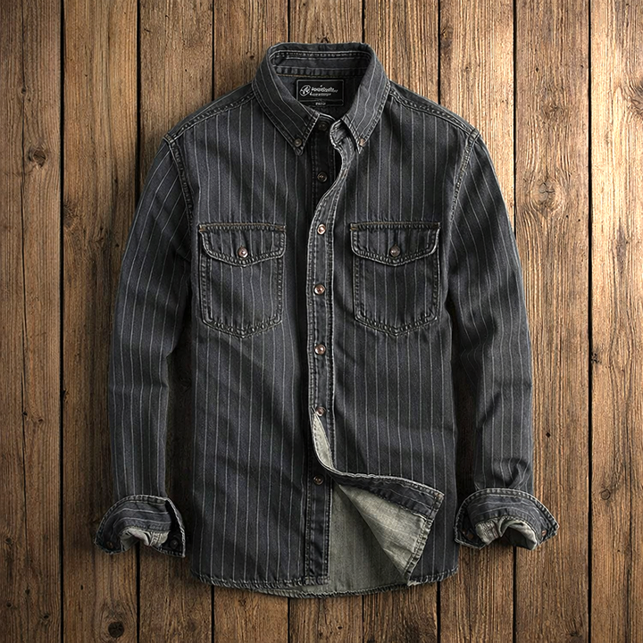 MOREL & LAURENT PARIS | CHEMISE À RAYURES MANCHES LONGUES POUR HOMME