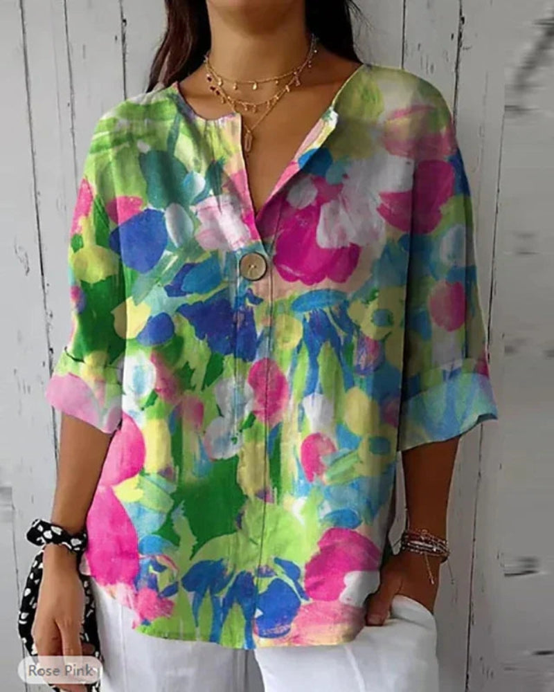 Heleina | Blouse vintage à fleurs