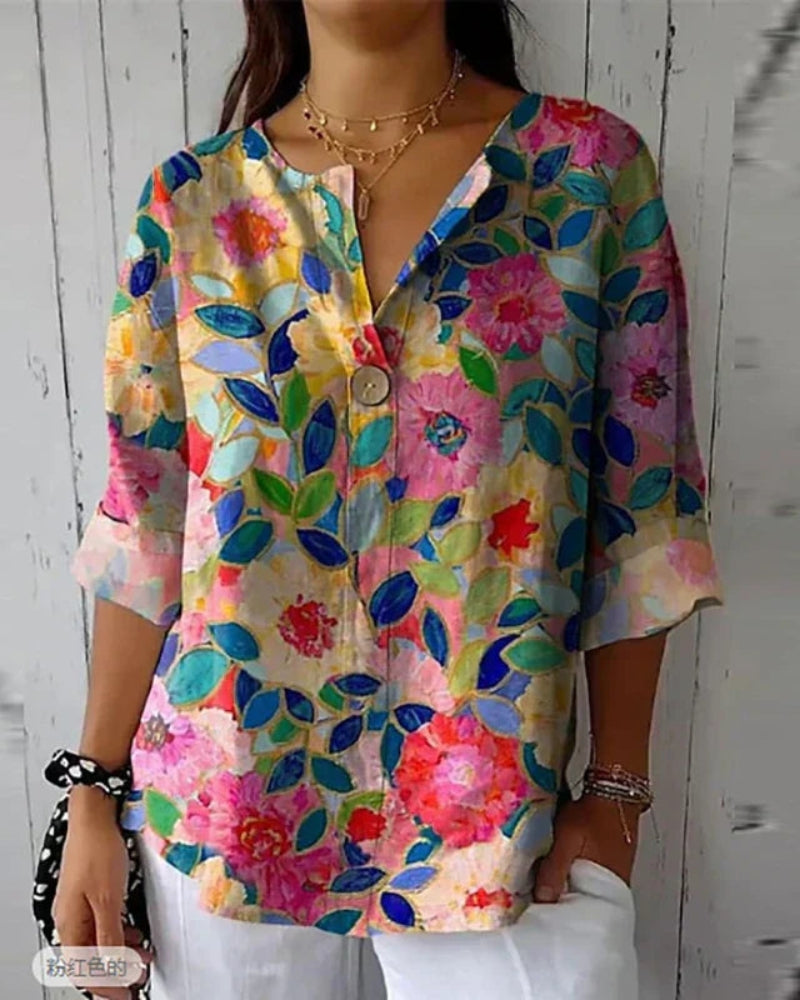 Heleina | Blouse vintage à fleurs