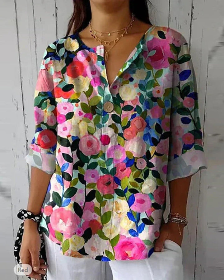 Heleina | Blouse vintage à fleurs
