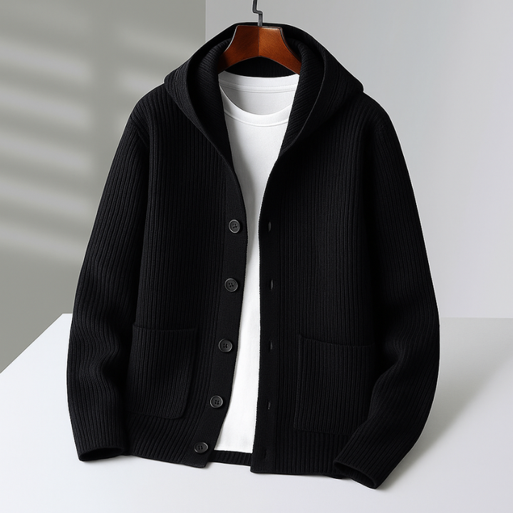 MOREL & LAURENT PARIS | CARDIGAN À CAPUCHE POUR HOMME
