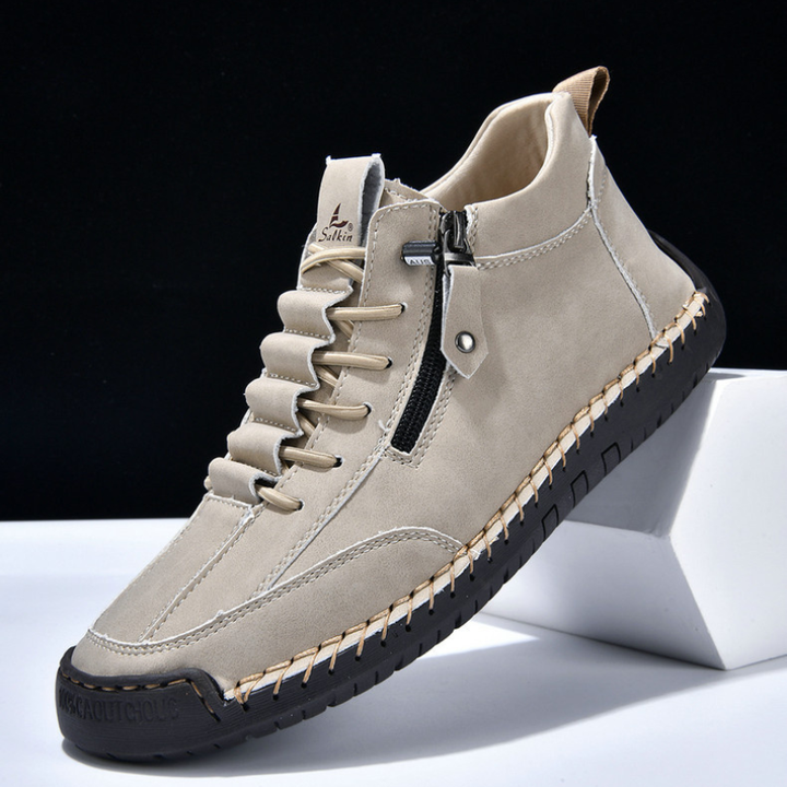 MOREL & LAURENT PARIS | CHAUSSURES EN NABUK AVEC ZIP POUR HOMME