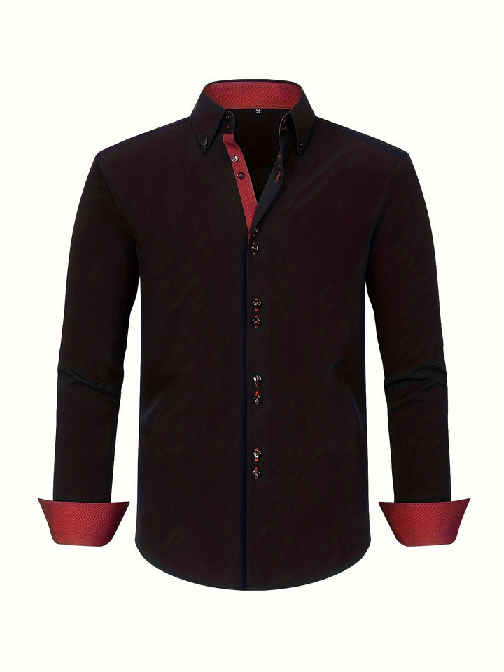 MOREL & LAURENT PARIS | CHEMISE ÉLÉGANTE LÉGÈRE AVEC DÉTAILS CONTRASTÉS