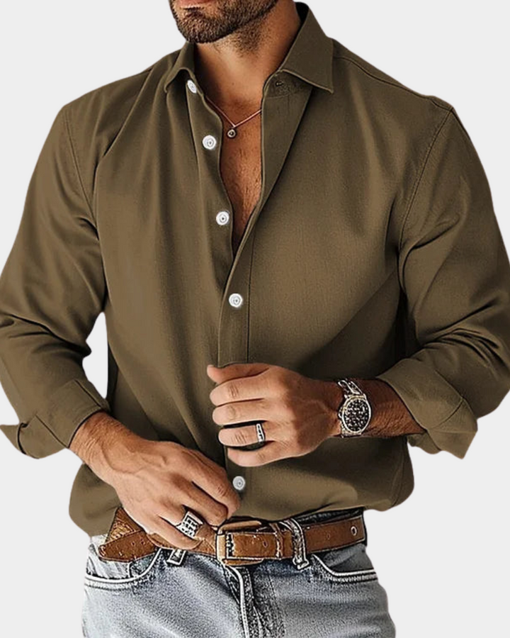 MOREL & LAURENT PARIS | CHEMISE BOUTONNÉE ÉTIREMENT COUPE SLIM POUR HOMME