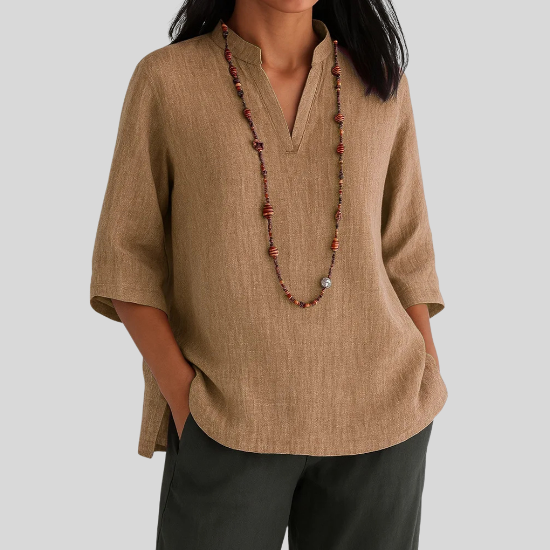 Luna | Blouse en lin à élégance décontractée