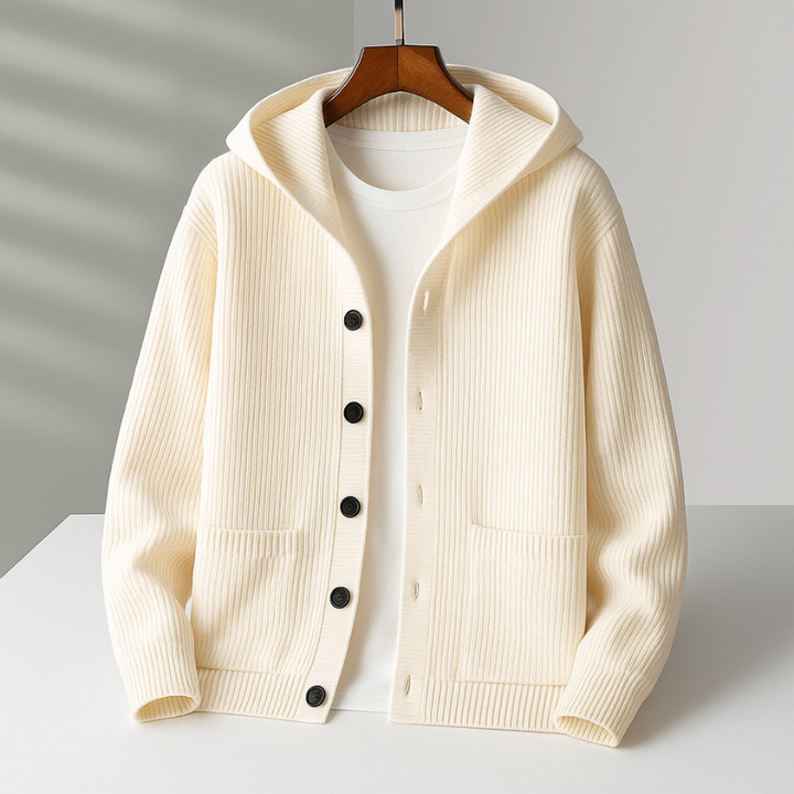 MOREL & LAURENT PARIS | CARDIGAN À CAPUCHE POUR HOMME