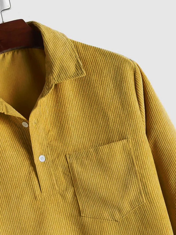 MOREL & LAURENT PARIS | CHEMISE MANCHES LONGUES DEMI-BOUTONS POUR HOMME