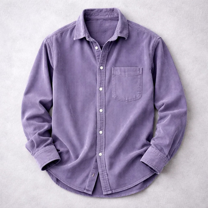 MOREL & LAURENT PARIS | CHEMISE CLASSIQUE EN VELOURS CÔTELÉ POUR HOMMES