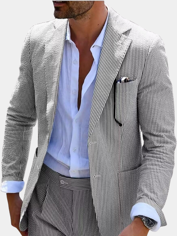 MOREL & LAURENT PARIS | COMPLET ÉTÉ À RAYURES (PANTALONS + VESTE)