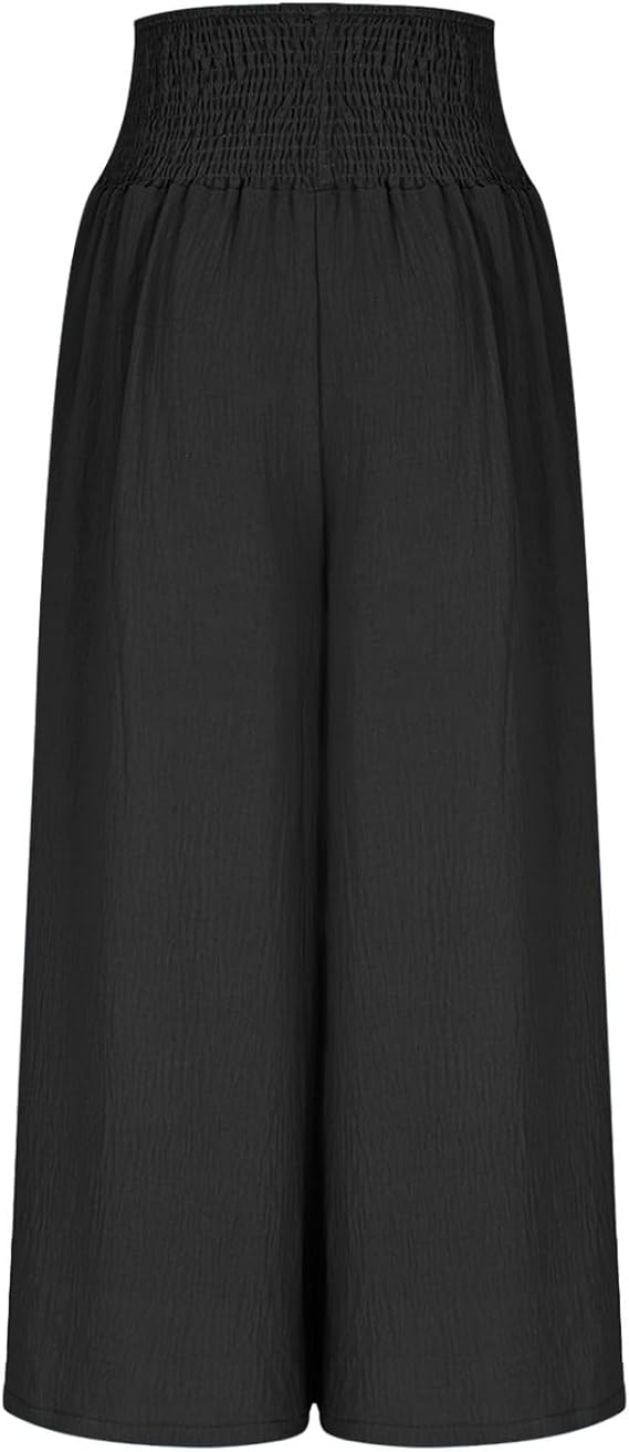 MOREL & LAURENT PARIS | Pantalon large pour femme avec taille smockée