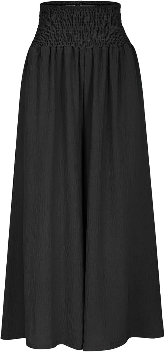 MOREL & LAURENT PARIS | Pantalon large pour femme avec taille smockée