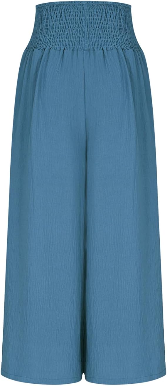 MOREL & LAURENT PARIS | Pantalon large pour femme avec taille smockée
