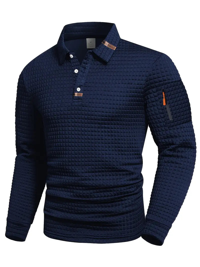 MOREL & LAURENT PARIS | POLO À MANCHES LONGUES TEXTURÉE
