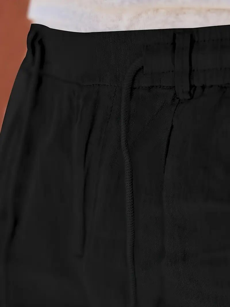 MOREL & LAURENT PARIS | PANTALONS LARGES EN LIN AVEC CORDON