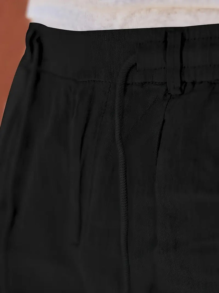 MOREL & LAURENT PARIS | PANTALONS LARGES EN LIN AVEC CORDON