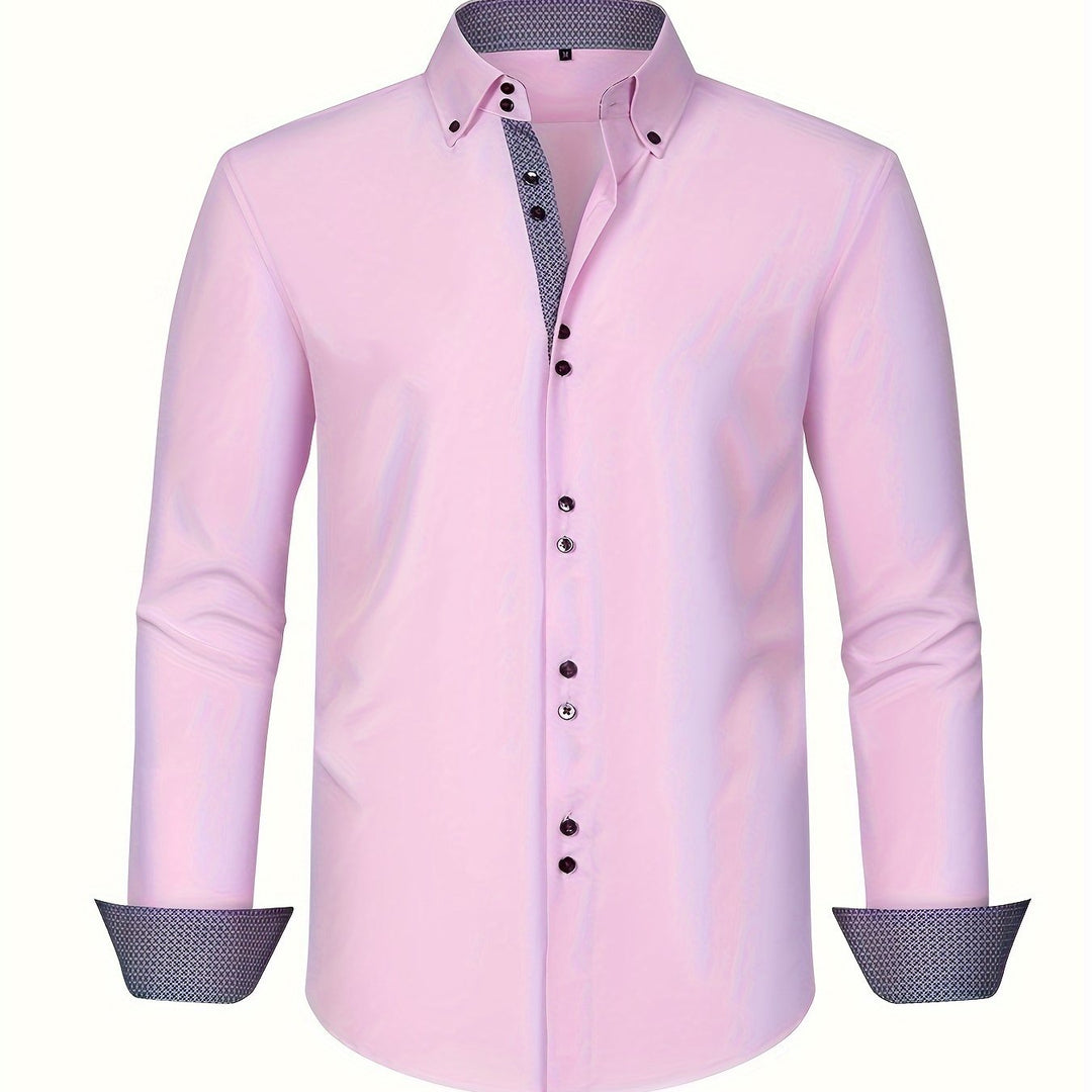 MOREL & LAURENT PARIS | CHEMISE ÉLÉGANTE LÉGÈRE AVEC DÉTAILS CONTRASTÉS