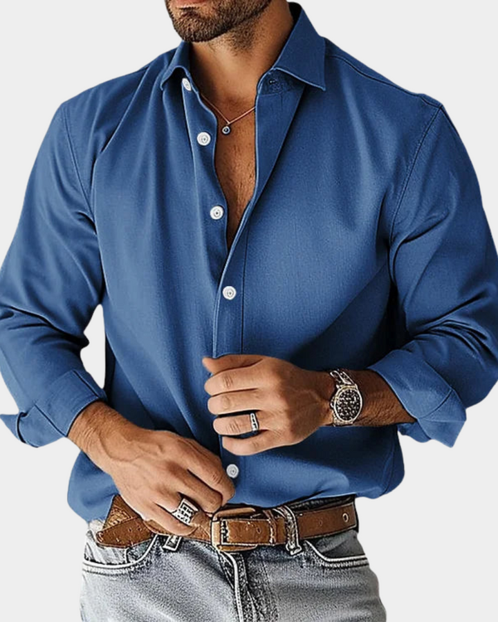 MOREL & LAURENT PARIS | CHEMISE BOUTONNÉE ÉTIREMENT COUPE SLIM POUR HOMME