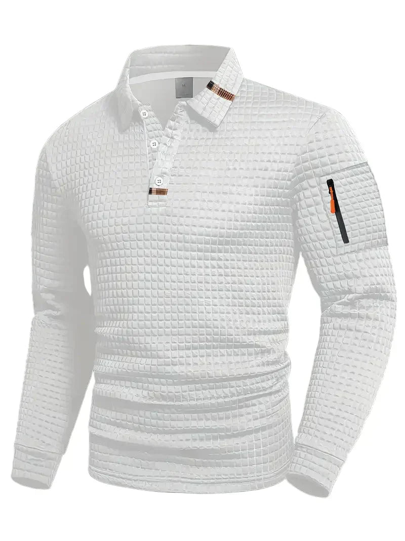 MOREL & LAURENT PARIS | POLO À MANCHES LONGUES TEXTURÉE