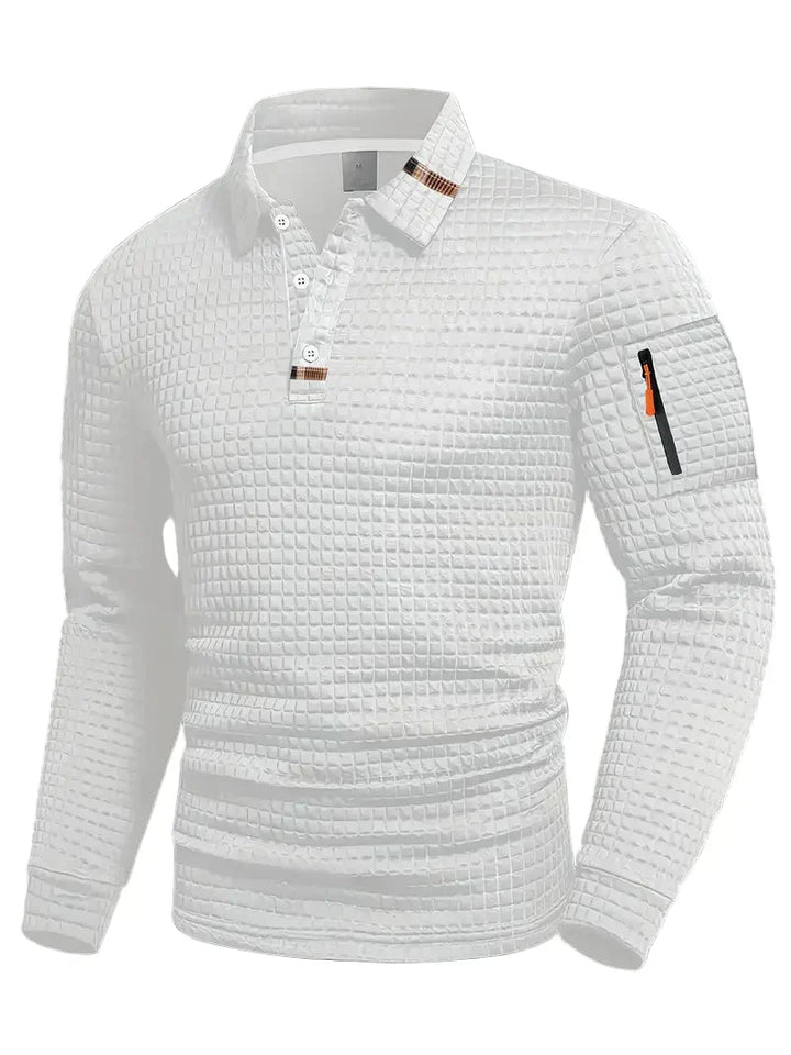 MOREL & LAURENT PARIS | POLO À MANCHES LONGUES TEXTURÉE