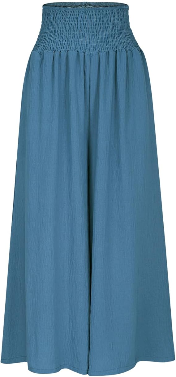 MOREL & LAURENT PARIS | Pantalon large pour femme avec taille smockée