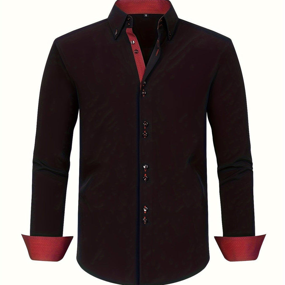 MOREL & LAURENT PARIS | CHEMISE ÉLÉGANTE LÉGÈRE AVEC DÉTAILS CONTRASTÉS