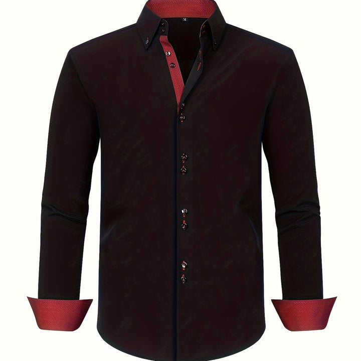 MOREL & LAURENT PARIS | CHEMISE ÉLÉGANTE LÉGÈRE AVEC DÉTAILS CONTRASTÉS