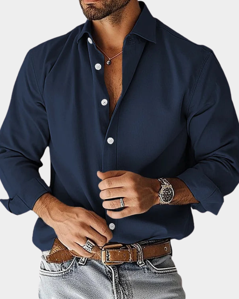 MOREL & LAURENT PARIS | CHEMISE BOUTONNÉE ÉTIREMENT COUPE SLIM POUR HOMME