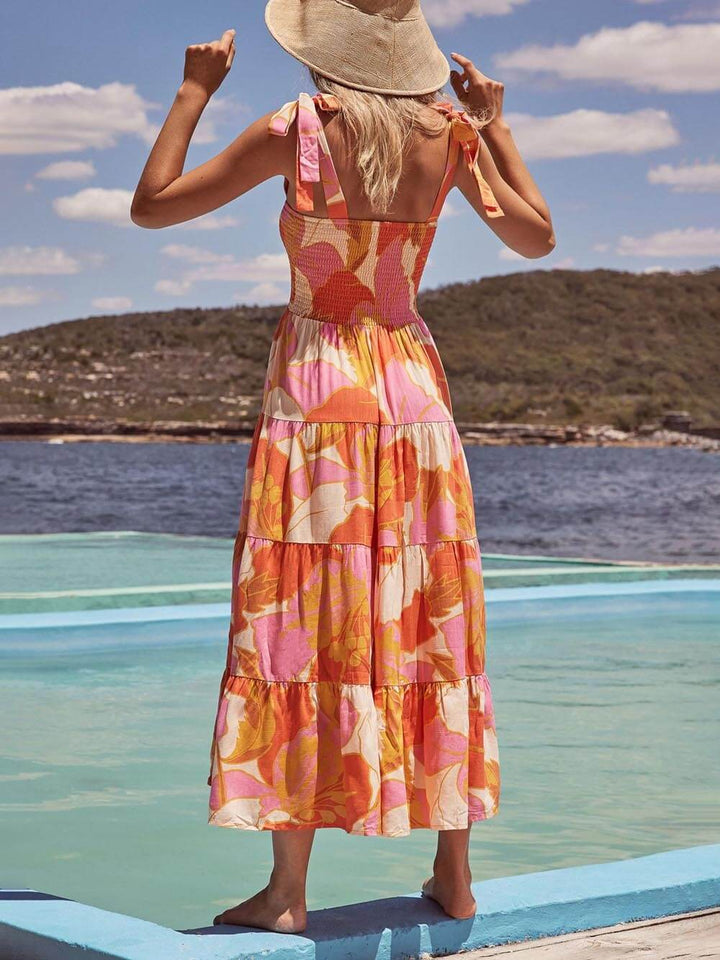 Marina | Robe caraco plissée imprimé "Sea Charm"